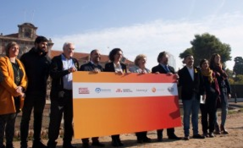  Imatge de les diferents formacions que han tancat l'acord per la llista Esquerra Republicana-Catalunya Sí 