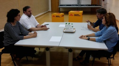 Esquerra Republicana i Catalunya en Comú es reuneixen per tractar la situació política a Catalunya