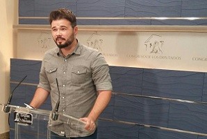   Rufián exigeix la dimissió de Rajoy, que avui 's'ha fet la infanta' en la seva declaració al judici pel cas Gürtel  