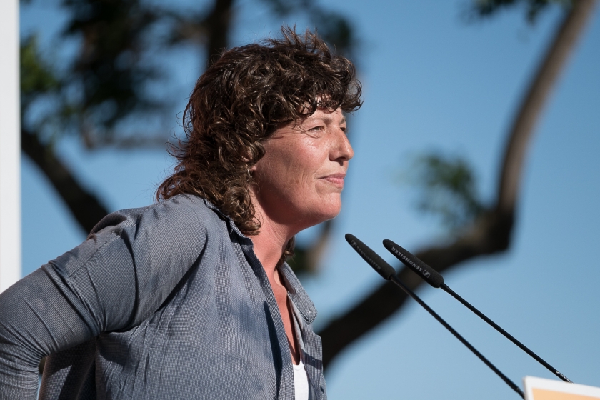   Teresa Jordà en un acto de campaña. 