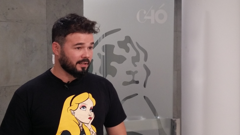  Gabriel Rufián, aquest dilluns al Congrés de Diputats 