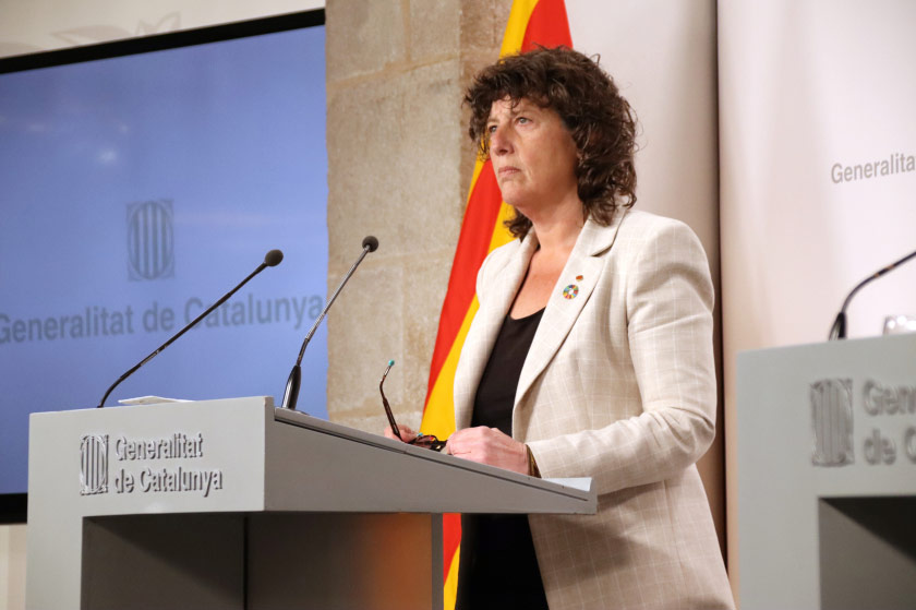  La consellera d'Acció Climàtica, Alimentació i Agenda Rural, Teresa Jordà, durant la roda de premsa. ACN 