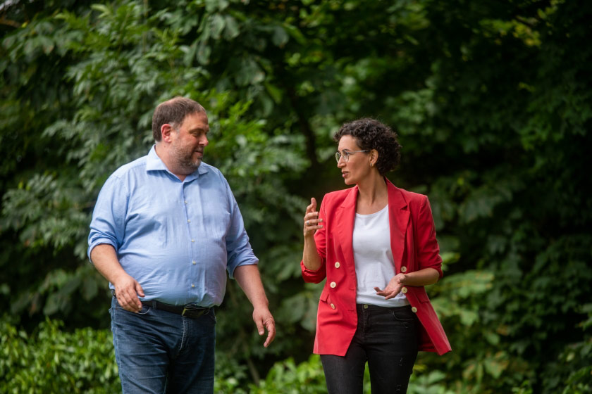  Oriol Junqueras i Marta Rovira en una fotografia d'arxiu 
