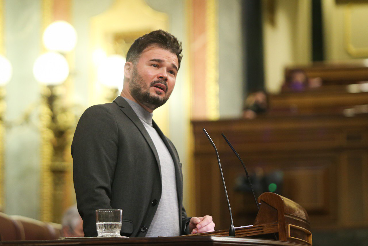  Gabriel Rufián, en una intervenció al Congrés dels Diputats 