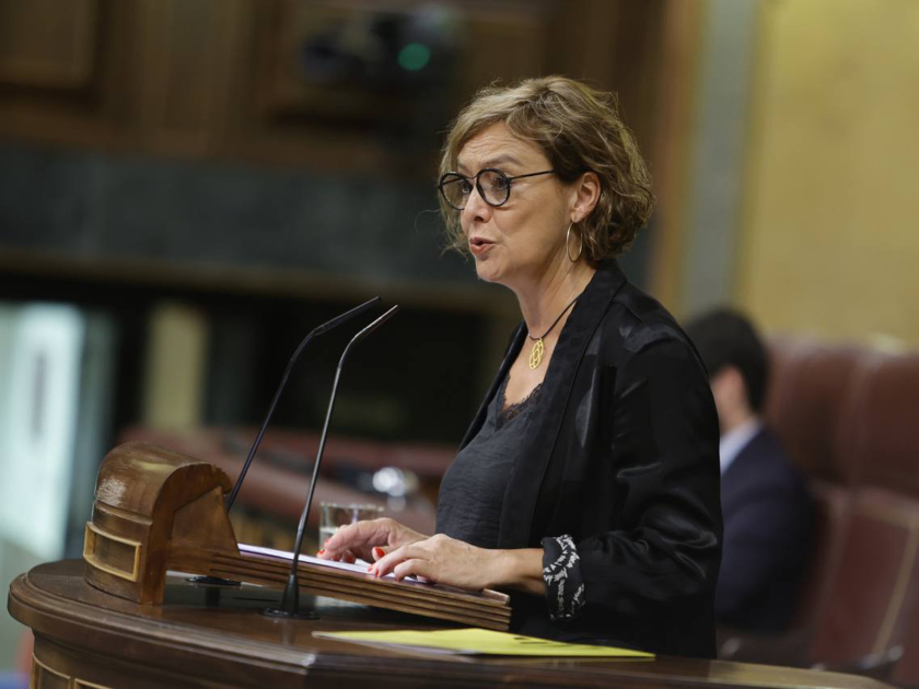  Montse Bassa, durant la intervenció en el ple d'aquest dimecres 