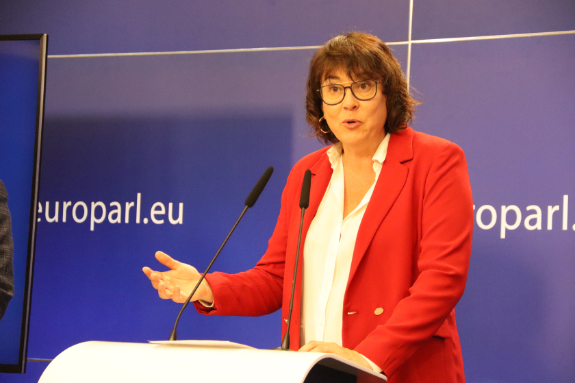 Diana Riba en roda de premsa al Parlament Europeu / ACN