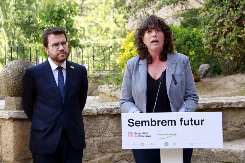  El president de la Generalitat, Pere Aragonès, i la consellera d'Acció Climàtica, Teresa Jordà, en una imatge d'arxiu. ACN 