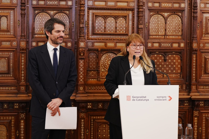  La consellera de Cultura, Natàlia Garriga amb el ministre de Cultura, Ernest Urtasun 