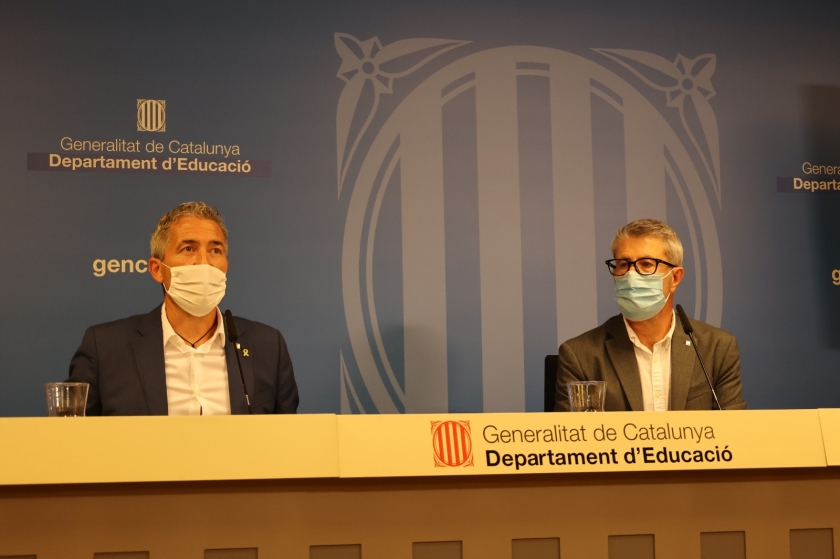  El conseller d'Educació, Josep Gonzàlez-Cambray, i el director general de Formació Professional, Àngel L. Miguel / Departament d'Educació 
