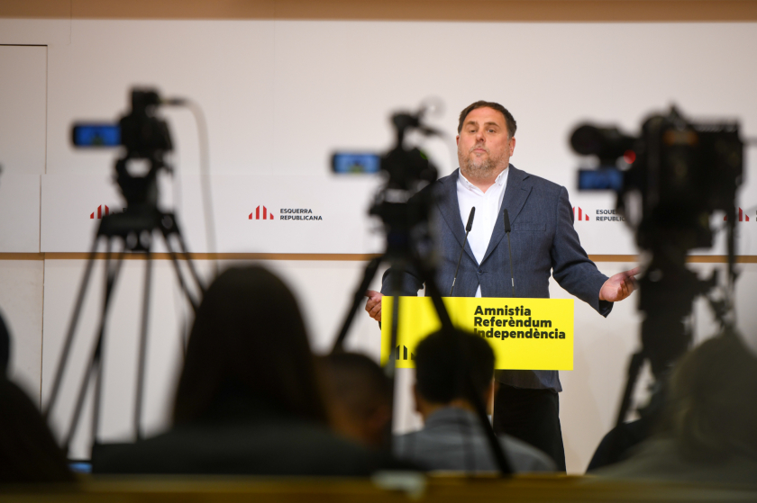  Oriol Junqueras en roda de premsa / Marc Puig 