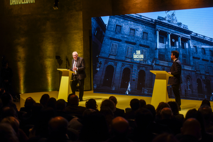 Ernest Maragall i el president Pere Aragonès