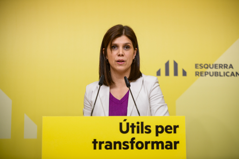  Marta Vilalta, durant la roda de premsa d'aquest dilluns / Marc Puig 
