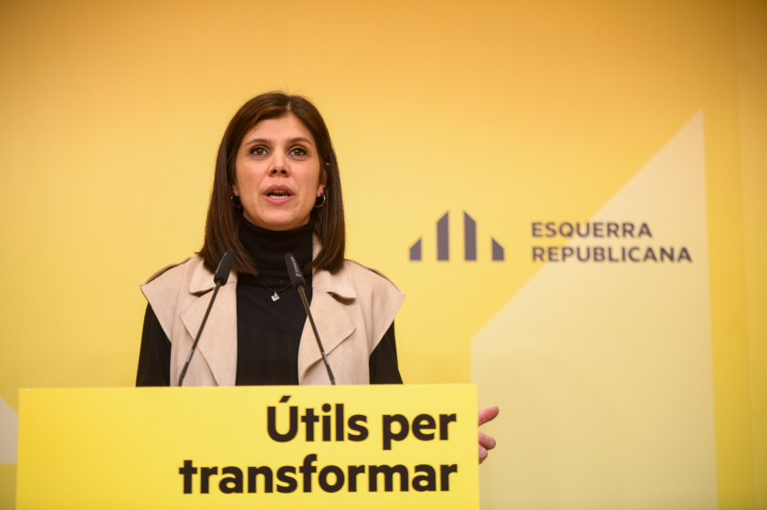  La secretària general adjunta i portaveu, Marta Vilalta, en roda de premsa / Marc Puig 