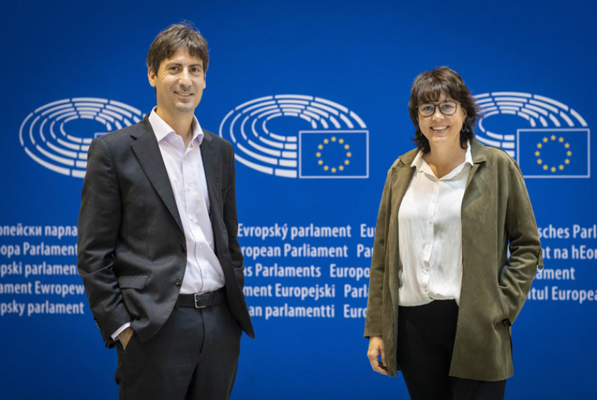  Jordi Solé i Diana Riba al Parlament Europeu 