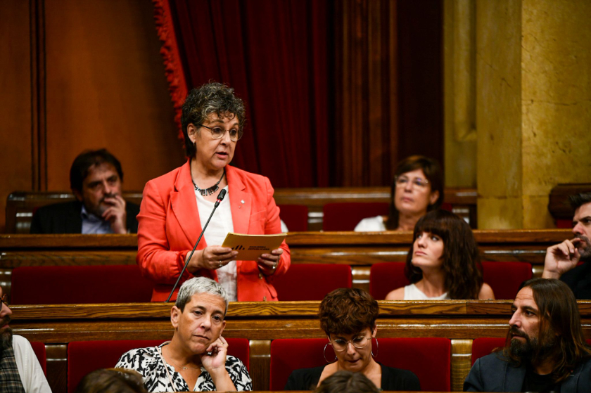  La diputada republicana Maria Jesús Viña durant la sessió de control d'aquest dimecres. MARC PUIG. 