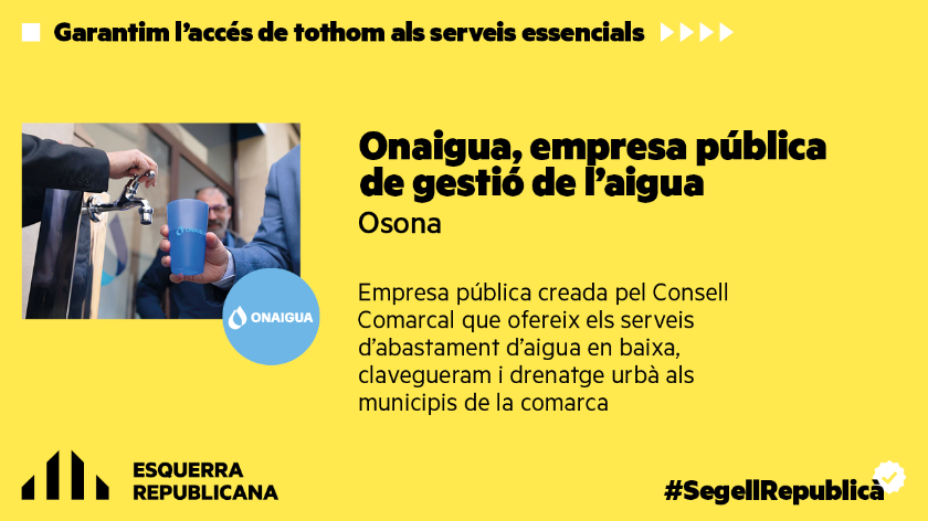   Osona, primera comarca que gestiona l'aigua de forma pública des d'un consell comarcal  
