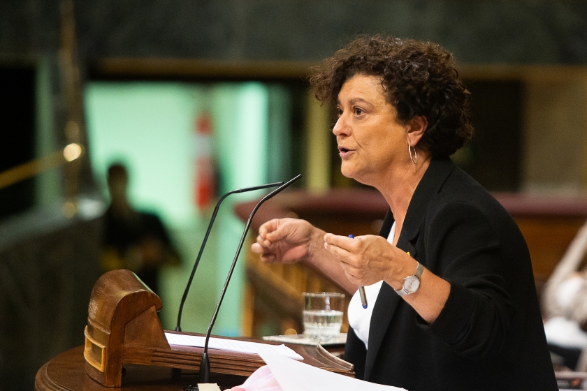  La diputada Pilar Vallugera, durant una intervenció al ple del Congrés de Diputats 