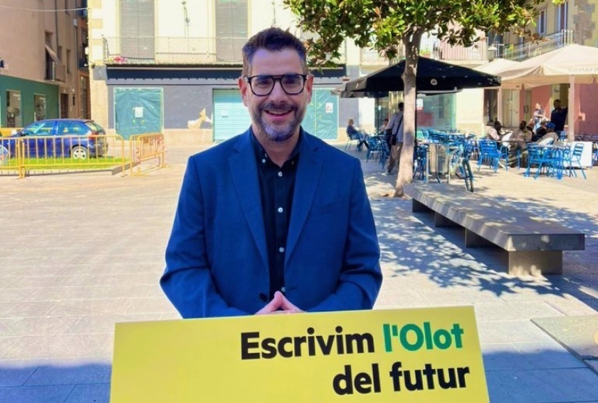  El candidat a l'alcaldia d'Olot per Esquerra Republicana, Josep Quintana. 