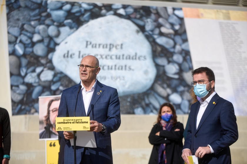  El conseller Raül Romeva, en l'acte d'aquest divendres / Marc Puig. 