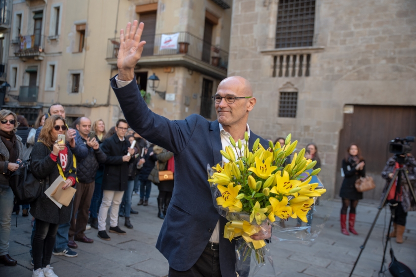  L'exconseller, Raül Romeva, rebut per la societat civil 