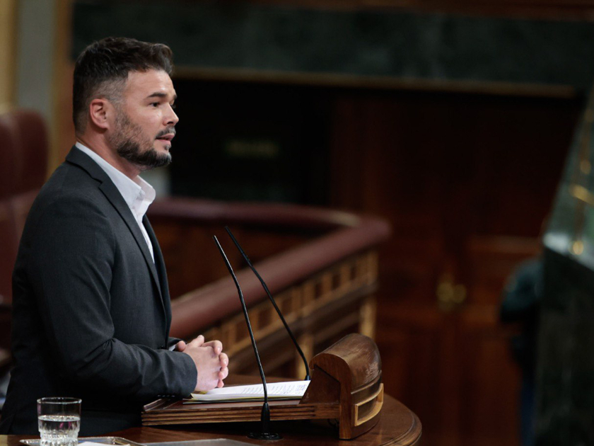  Gabriel Rufián, en una intervenció al Congrés dels Diputats 