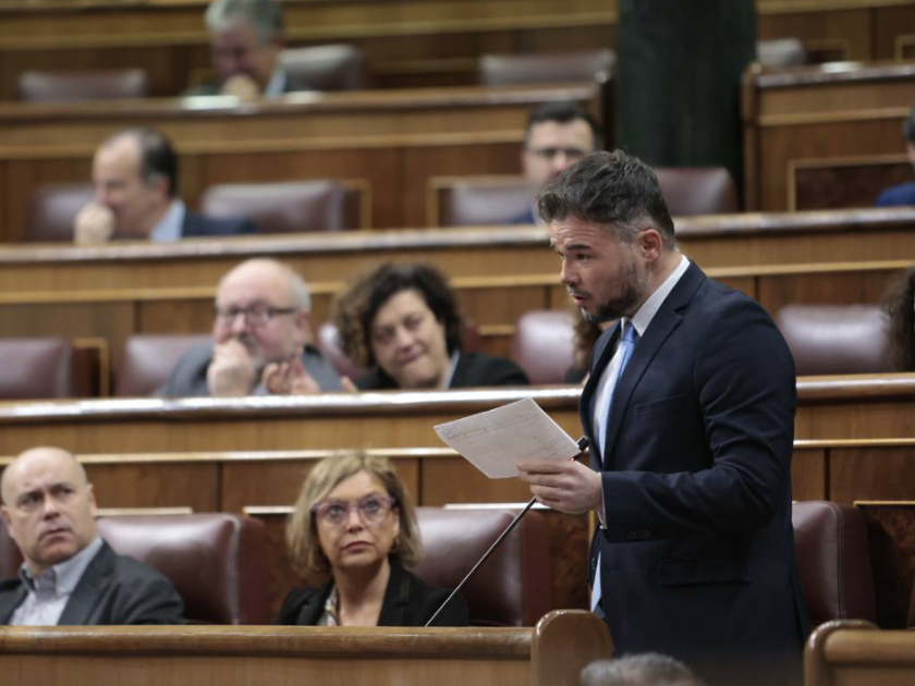  Gabriel Rufián, aquest dimecres adreçant-se al president del govern espanyol al ple del Congrés 