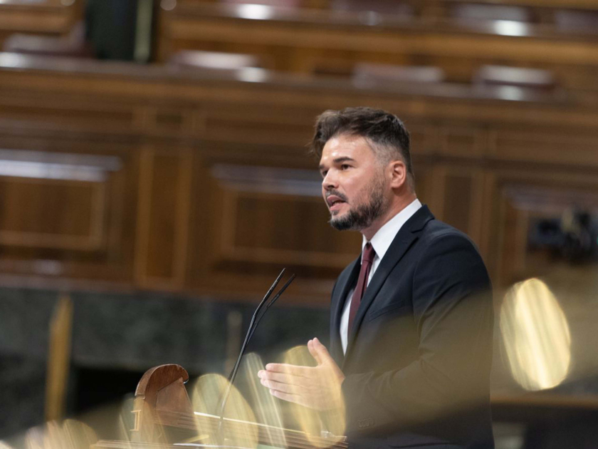  Gabriel Rufián, intervenint al ple del Congrés dels Diputats 