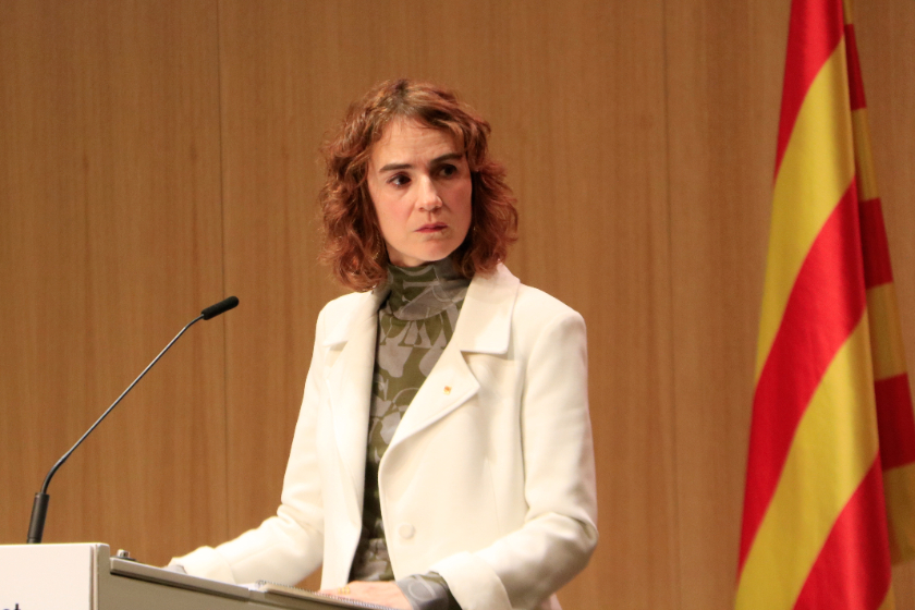 La consellera de Justícia, Drets i Memòria, Gemma Ubasart, en roda de premsa / ACN