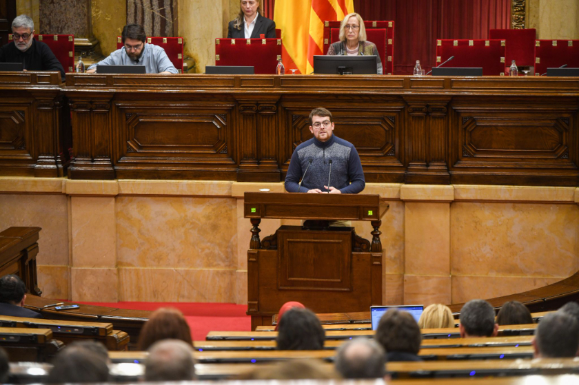  El diputat republicà Pau Morales ha ressaltat la importància de l'escoltisme dins la societat catalana. MARC PUIG 