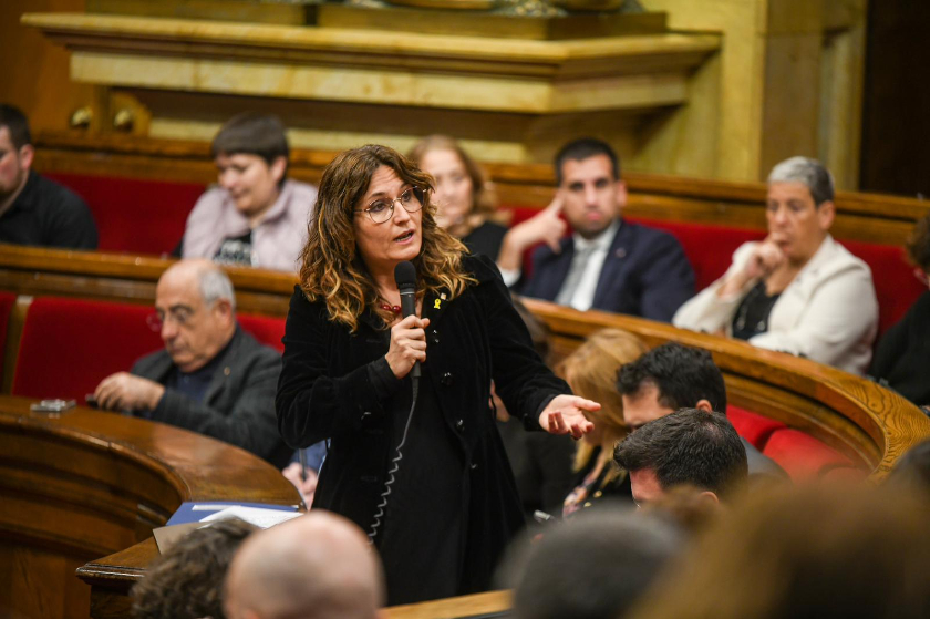  La consellera de Presidència, Laura Vilagrà, denuncia la ineptitud del govern espanyol. MARC PUIG 