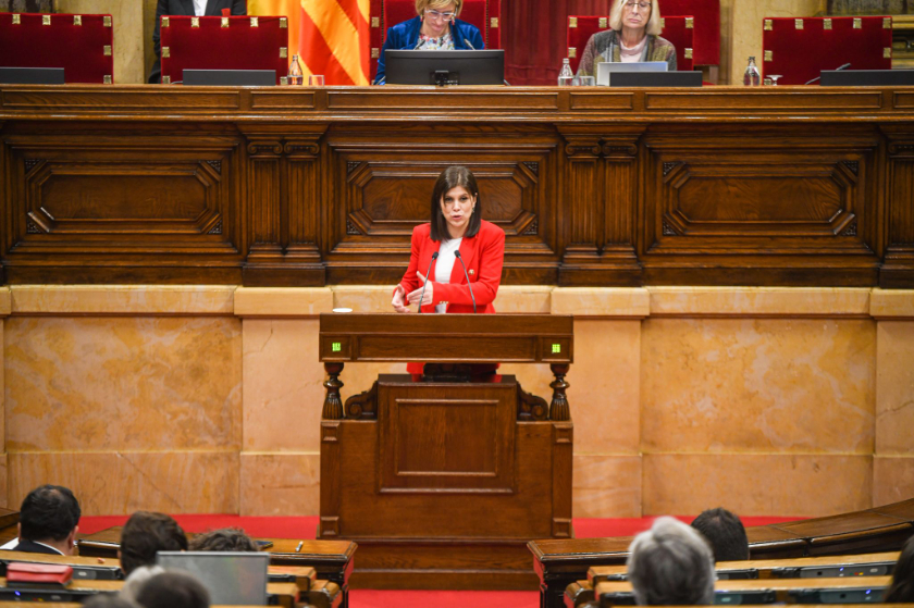  La portaveu parlamentària, Marta Vilalta, ratifica el compromís d'Esquerra Republicana amb la lluita antiracista. MARC PUIG 