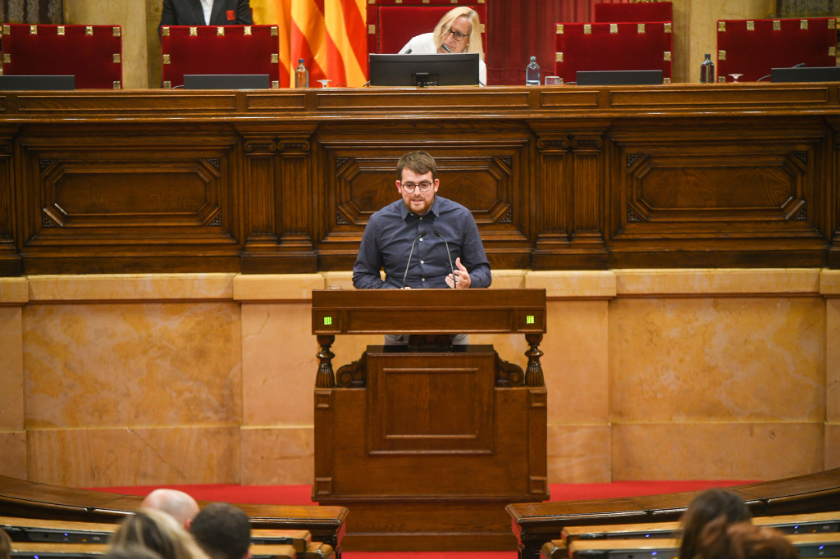  El diputat Pau Morales en la seva intervenció al Parlament de Catalunya 