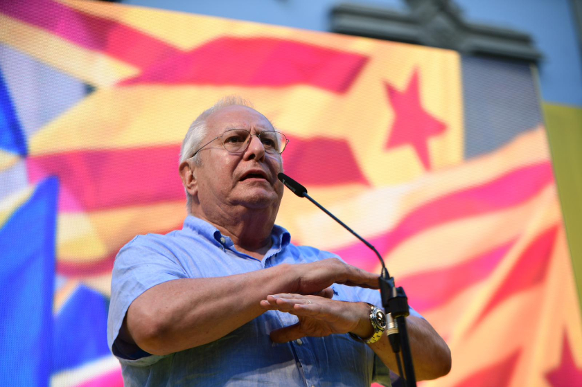 Joan Queralt, durant un discurs de campanya / Marc Puig