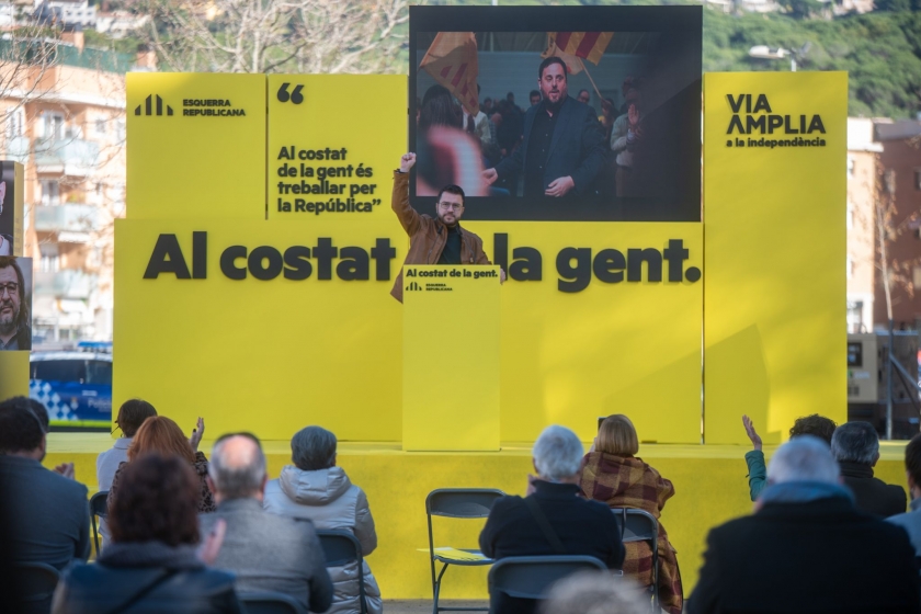  Pere Aragonès a l'acte de campanya dels republicans a Lloret de Mar / Marc Puig 