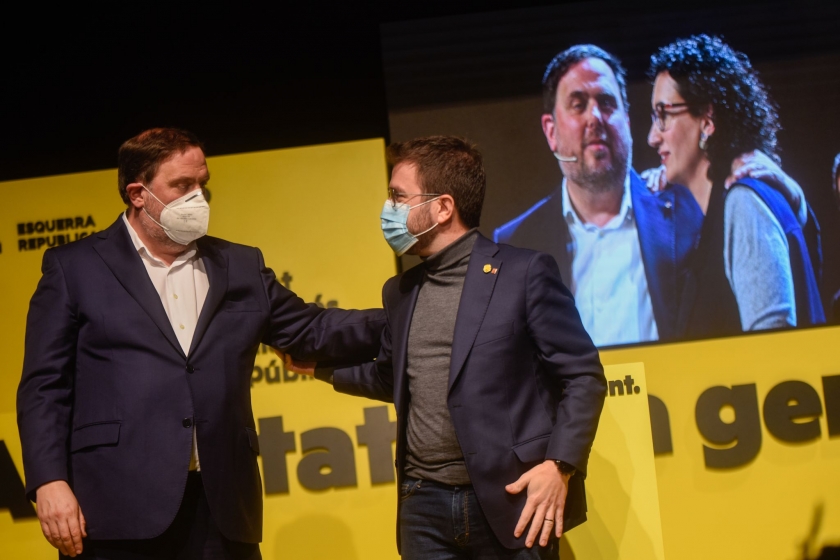  El president d'Esquerra Republicana, Oriol Junqueras, i el coordinador nacional d'Esquerra Republicana, Pere Aragonès 