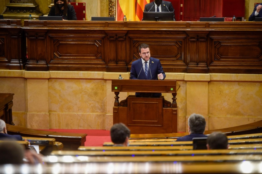  El vicepresident del Govern, Pere Aragonès, ha comparegut a la diputació permanent del Parlament / Marc Puig 