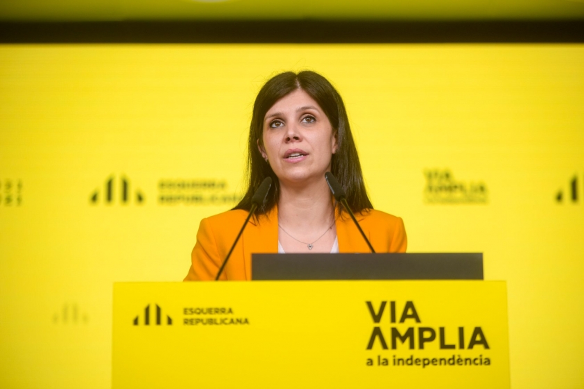 Marta Vilalta, durant la roda de premsa / Marc Puig