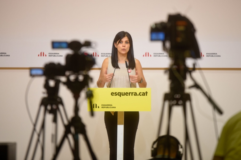  Marta Vilalta, durant la roda de premsa / Marc Puig 