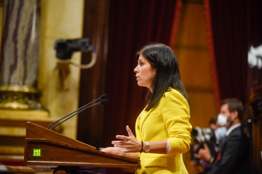 La portaveu del grup parlamentari d'Esquerra Republicana, durant la seva intervenció al Debat de Política General del Parlament / Marc Puig 