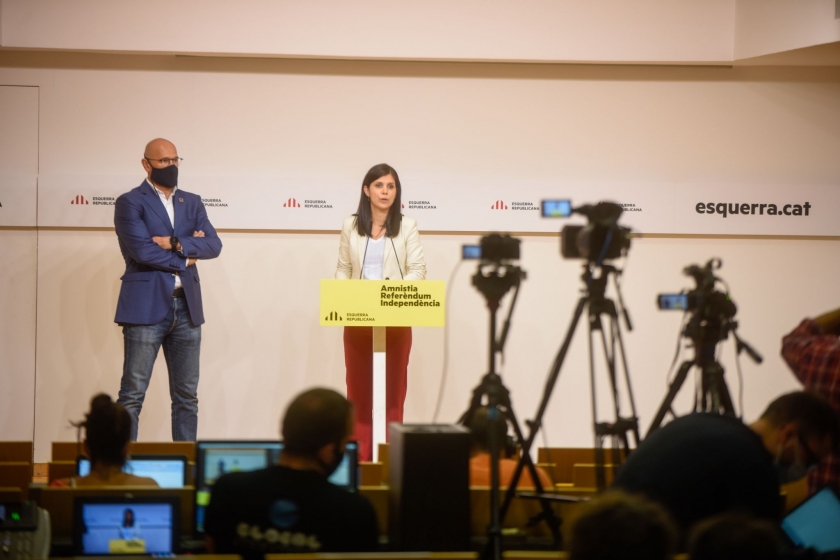  Marta Vilalta també ha intervingut a la roda de premsa / Marc Puig 