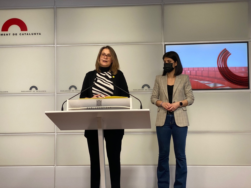  L'exconsellera Meritxell Serret en roda de premsa / Esquerra Republicana 