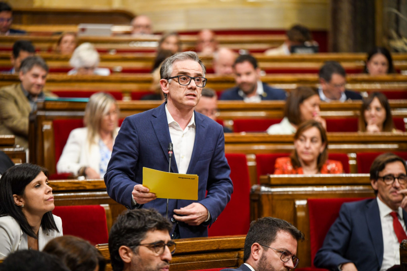 El president del grup parlamentari d'Esquerra Republicana, Josep Maria Jové, al Parlament / Marc Puig