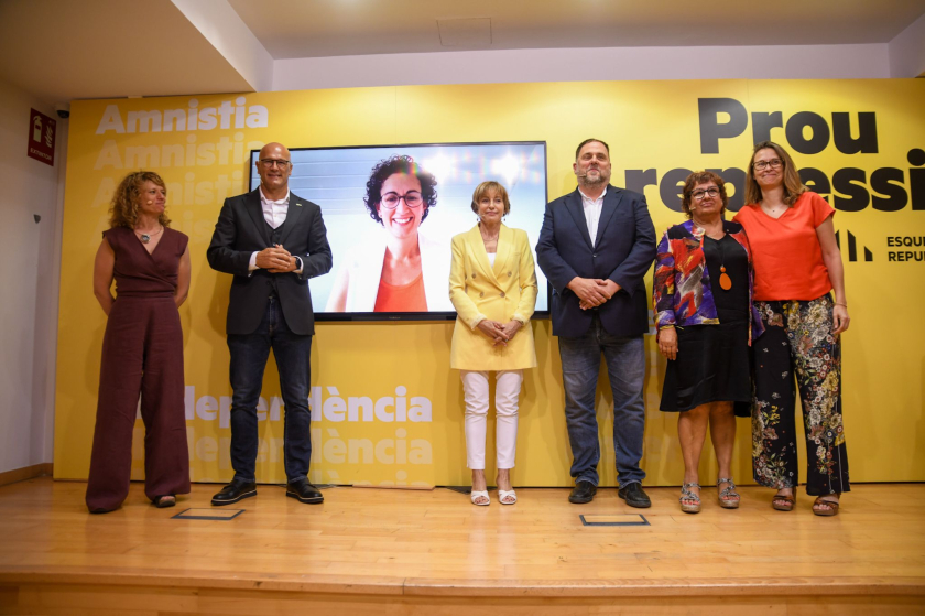  Esquerra Republicana ha organitzat un acte amb motiu de l'any dels indults per denunciar la repressió / Marc Puig 