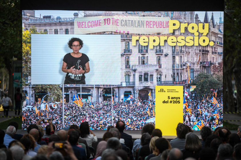  Marta Rovira ha intervingut a l'acte en directe des de Ginebra / Marc Puig 