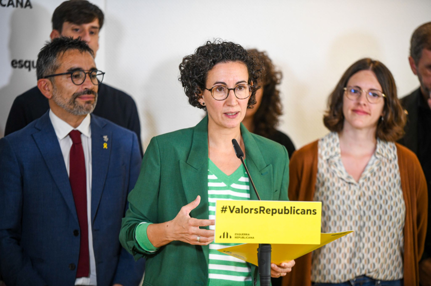  Marta Rovira, en roda de premsa. MARC PUIG 
