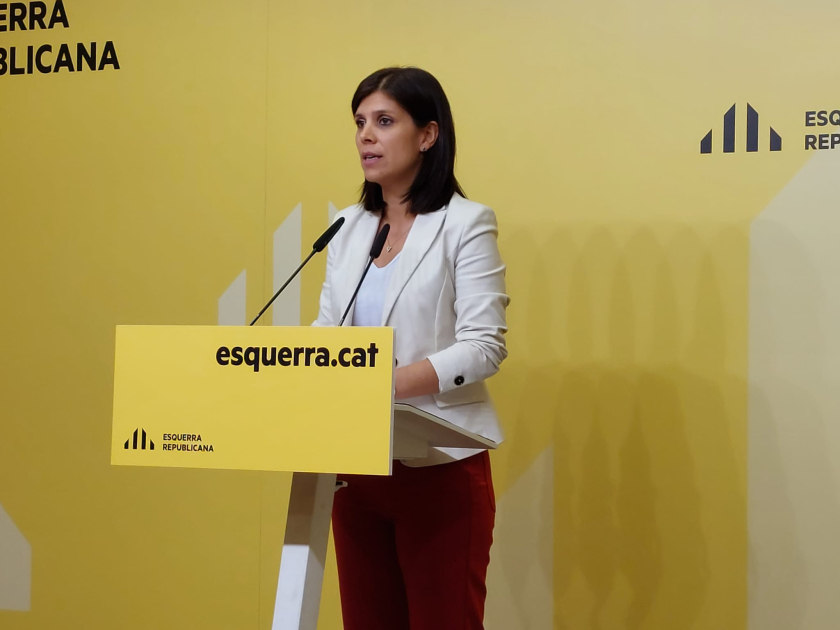  La secretària general adjunta i portaveu, Marta Vilalta, en roda de premsa / Esquerra Republicana 