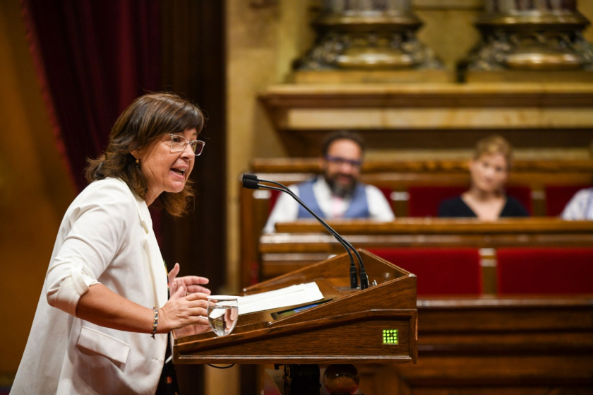  Irene Aragonès, durant la seva intervenció al ple. MARC PUIG. 