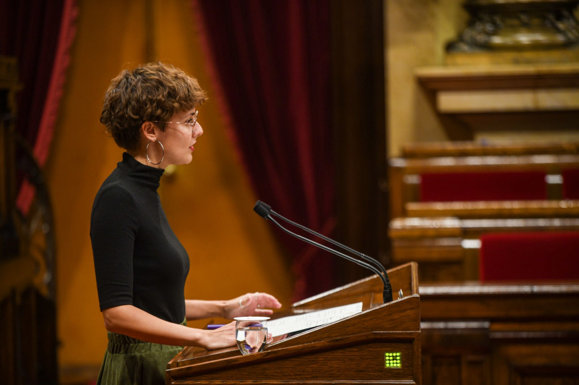  La diputada Jenn Díaz en la seva intervenció al Parlament de Catalunya 