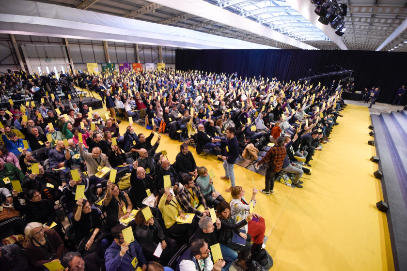  La militància d'Esquerra Republicana aprova la ponència política al Congrés Nacional. MARC PUIG 