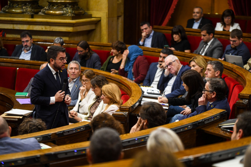  President Pere Aragonès en la sessió de control al Parlament 